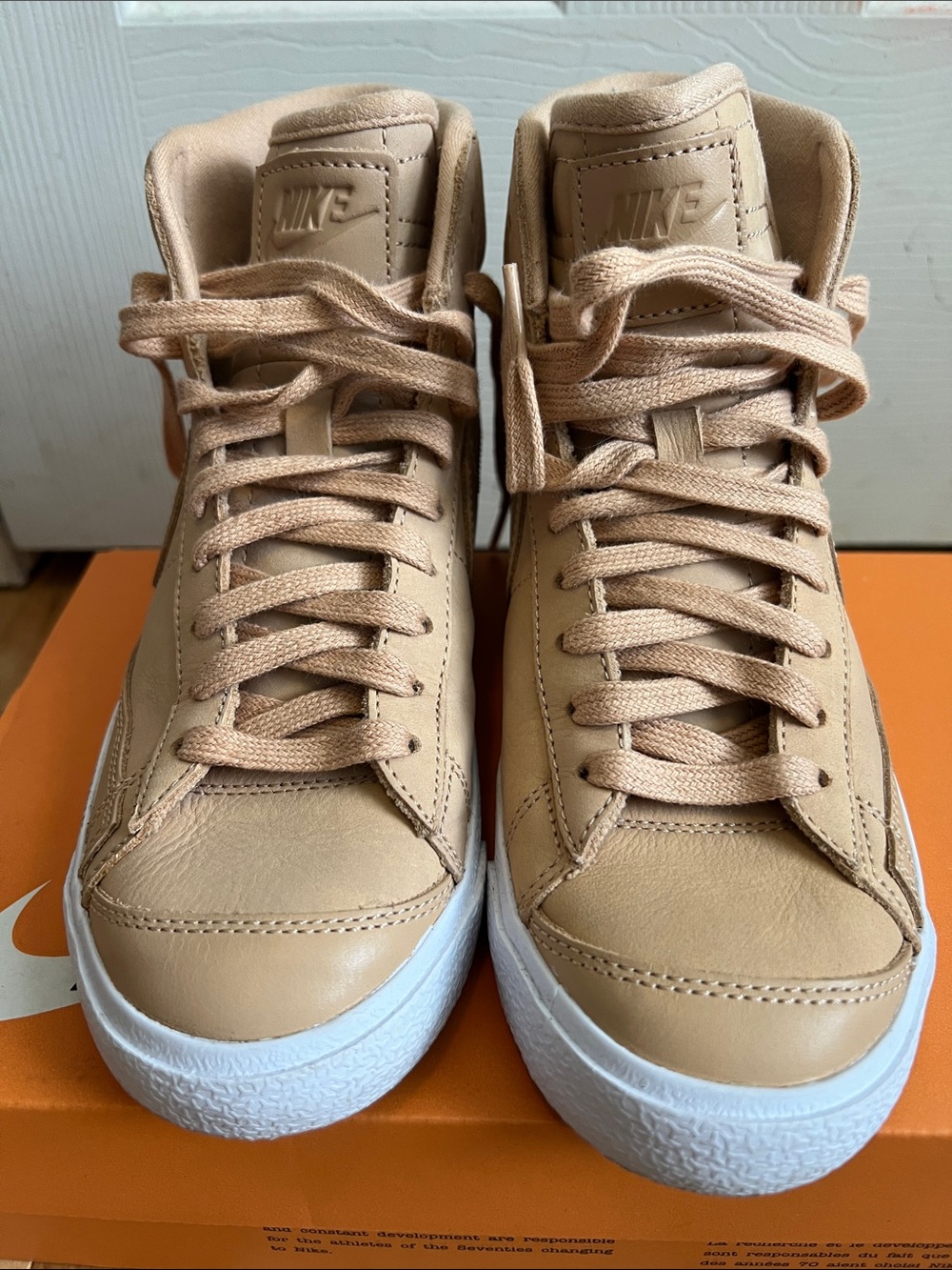 Nike Beige/Tan High-Top Sneakers